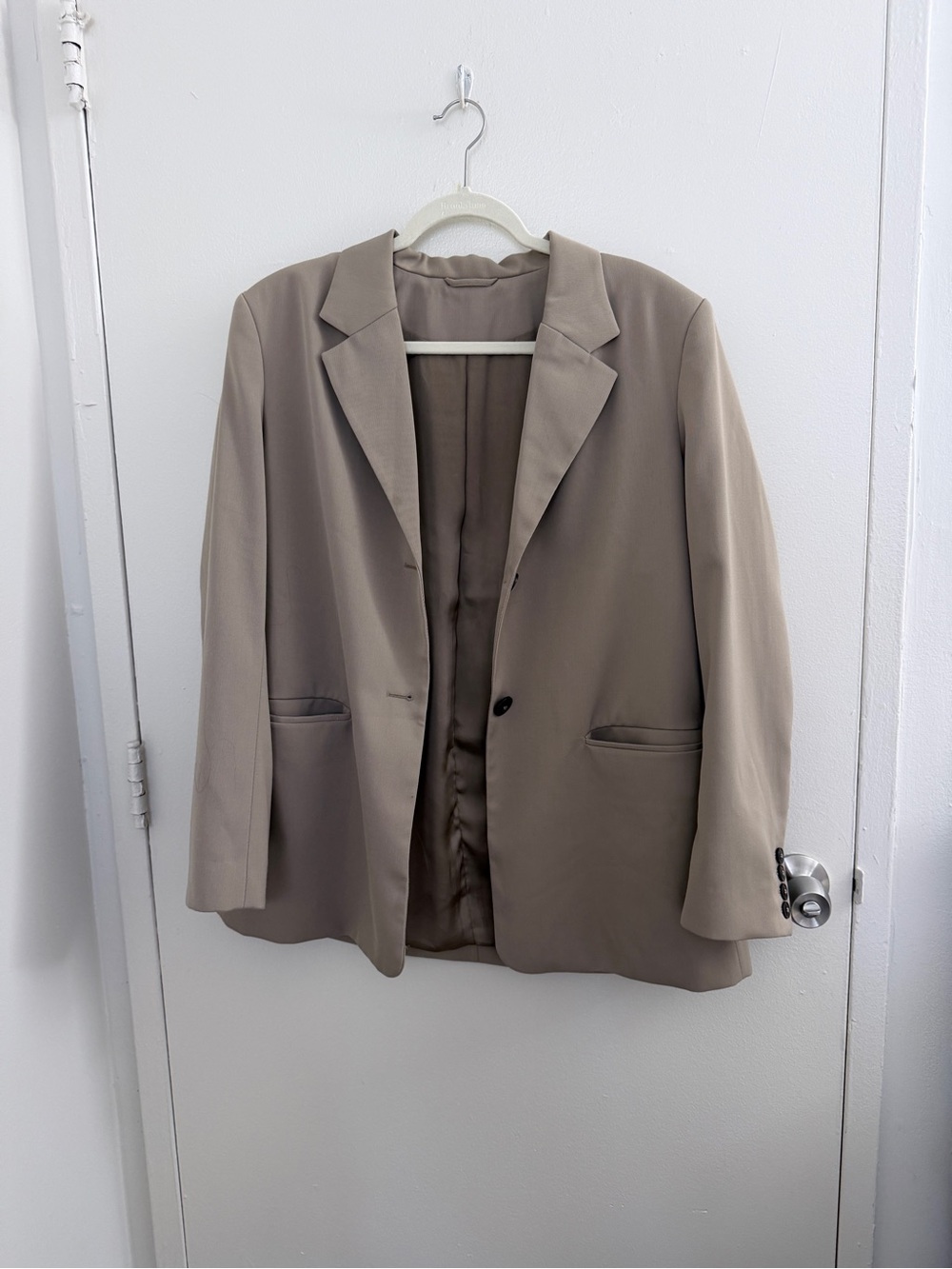 &Other Stories Taupe Single-Button Blazer